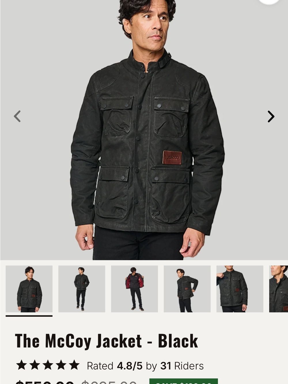 Men's McCoy Tobacco Motorwear Company jacket